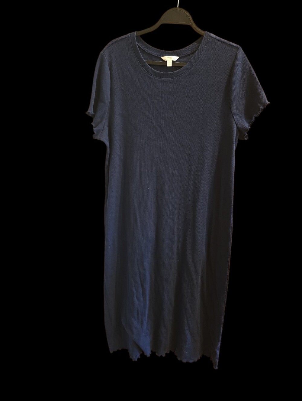 Terra & Sky 1x 16w 18w Navy Midi T-Shirt Dress Short Sleeve - Picture 10 of 12